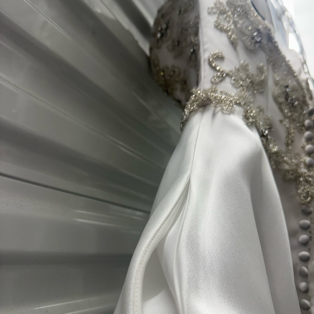 CLEARANCE -Christina Wu Wedding Dress - Size 6 – Strapless Beaded Bodice – NWT - Picture 14 of 16